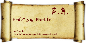 Prágay Martin névjegykártya