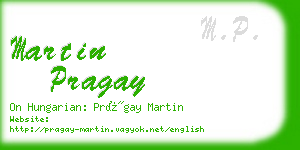 martin pragay business card